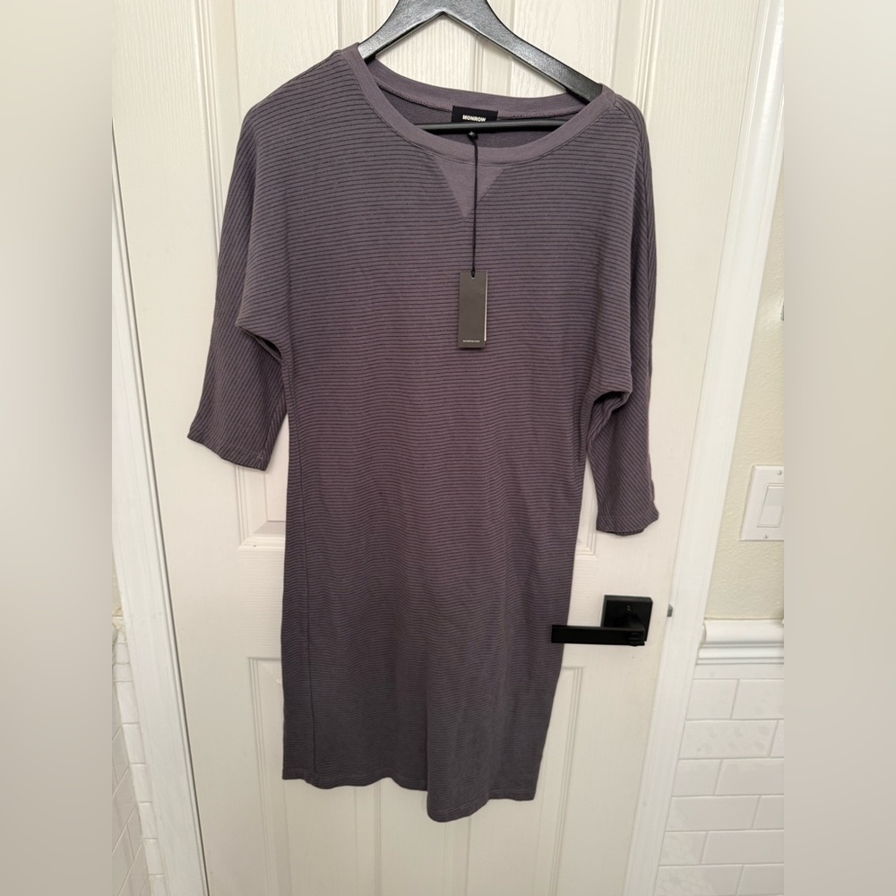 Monrow striped dress nwt size small